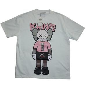 Lollipop Bangkok KAWS-Inspired Graphic T-Shirt White Size XL Streetwear